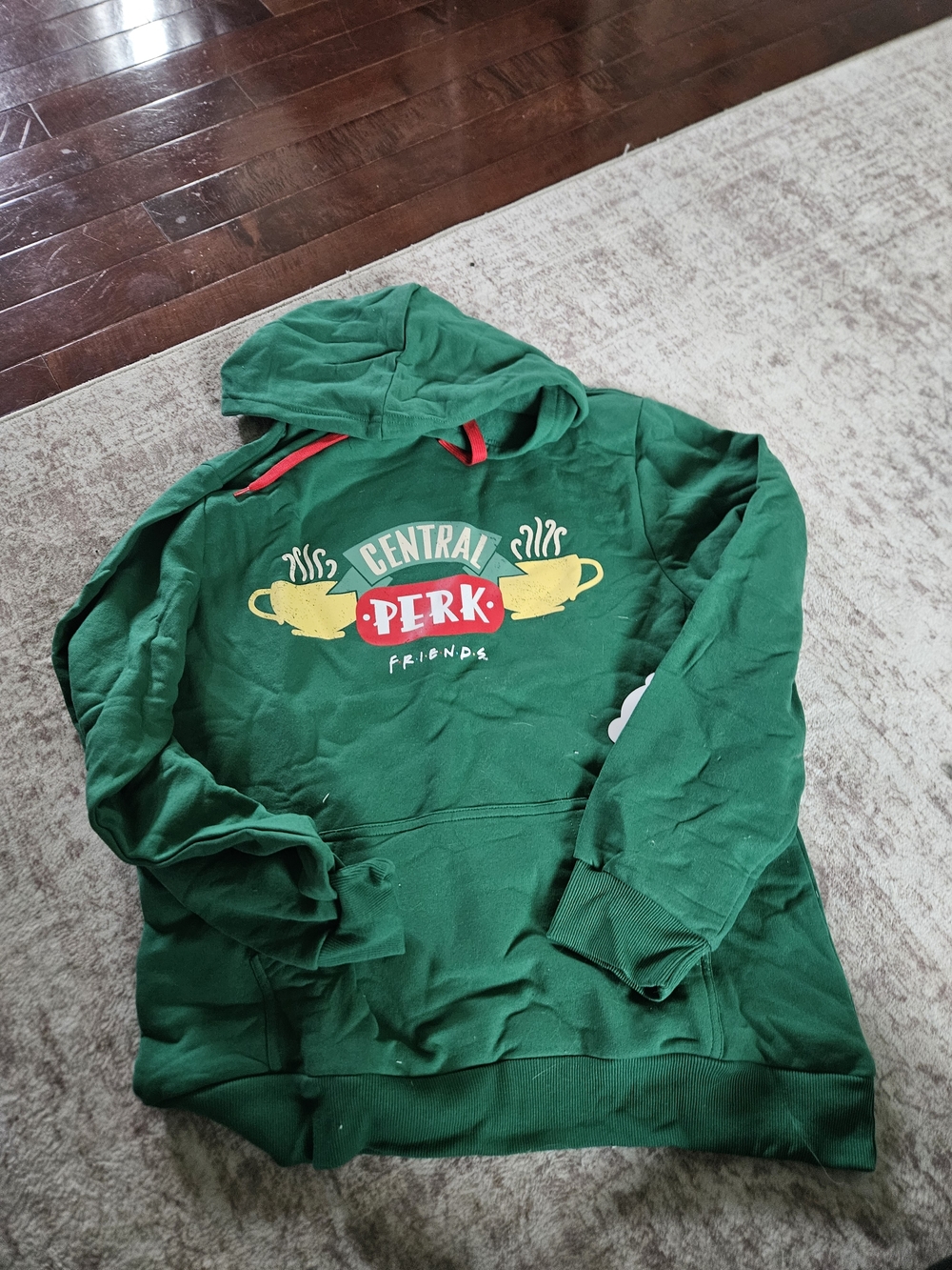 Green 'Central Perk' Graphic Hooded Sweatshirt